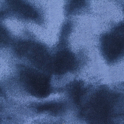 Blue Abstract-Cloud French Terry, Cotton