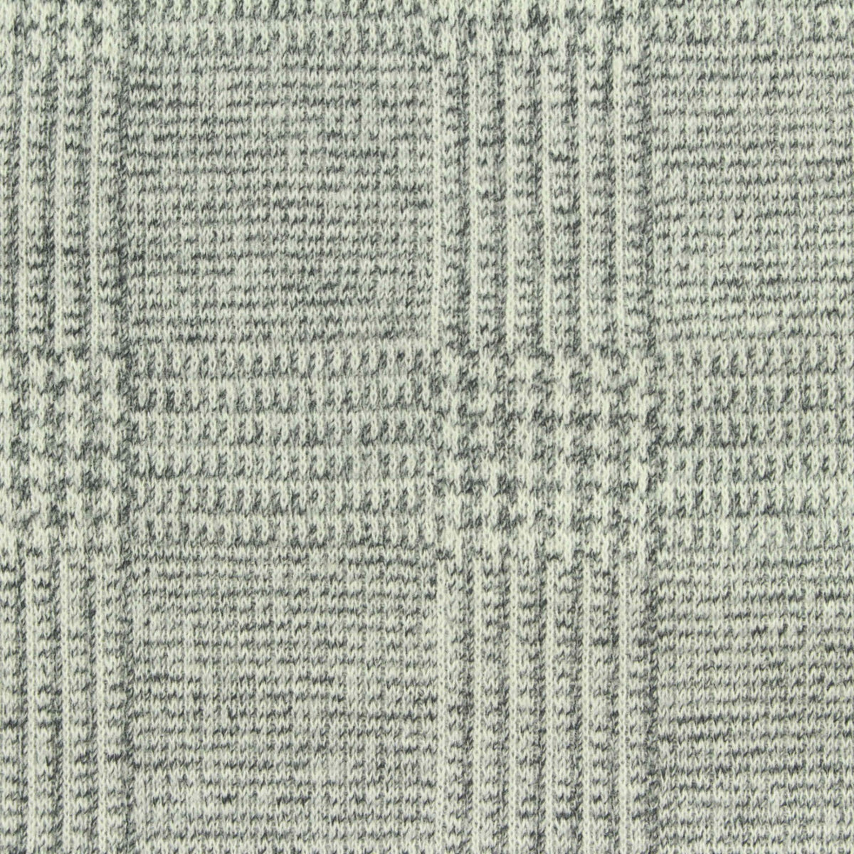 Grey Plaid Jacquard, Cotton-Poly