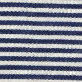 Navy Horizontal-Stripe Jersey Knit, Viscose-Poly — texture