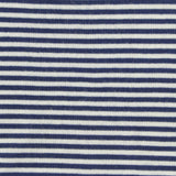 Navy Horizontal-Stripe Jersey Knit, Viscose-Poly
