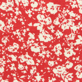 White Floral Jersey Knit, Viscose