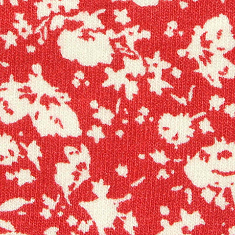 White Floral Jersey Knit, Viscose, 180 gsm