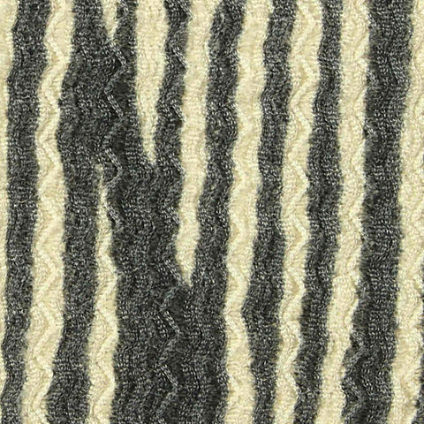 Dark Grey Stripes Crepe, Polyester