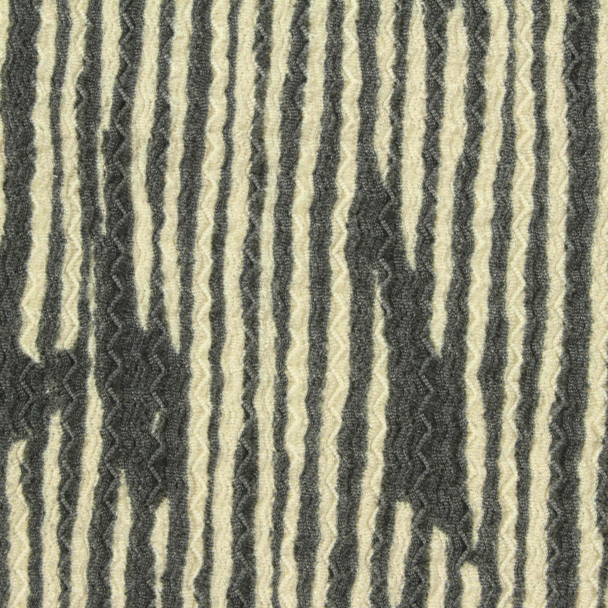 Dark Grey Stripes Crepe, Polyester
