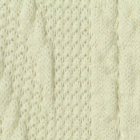 Cream Tone-on-Tone Chunky Knit, Polyester, 310 gsm