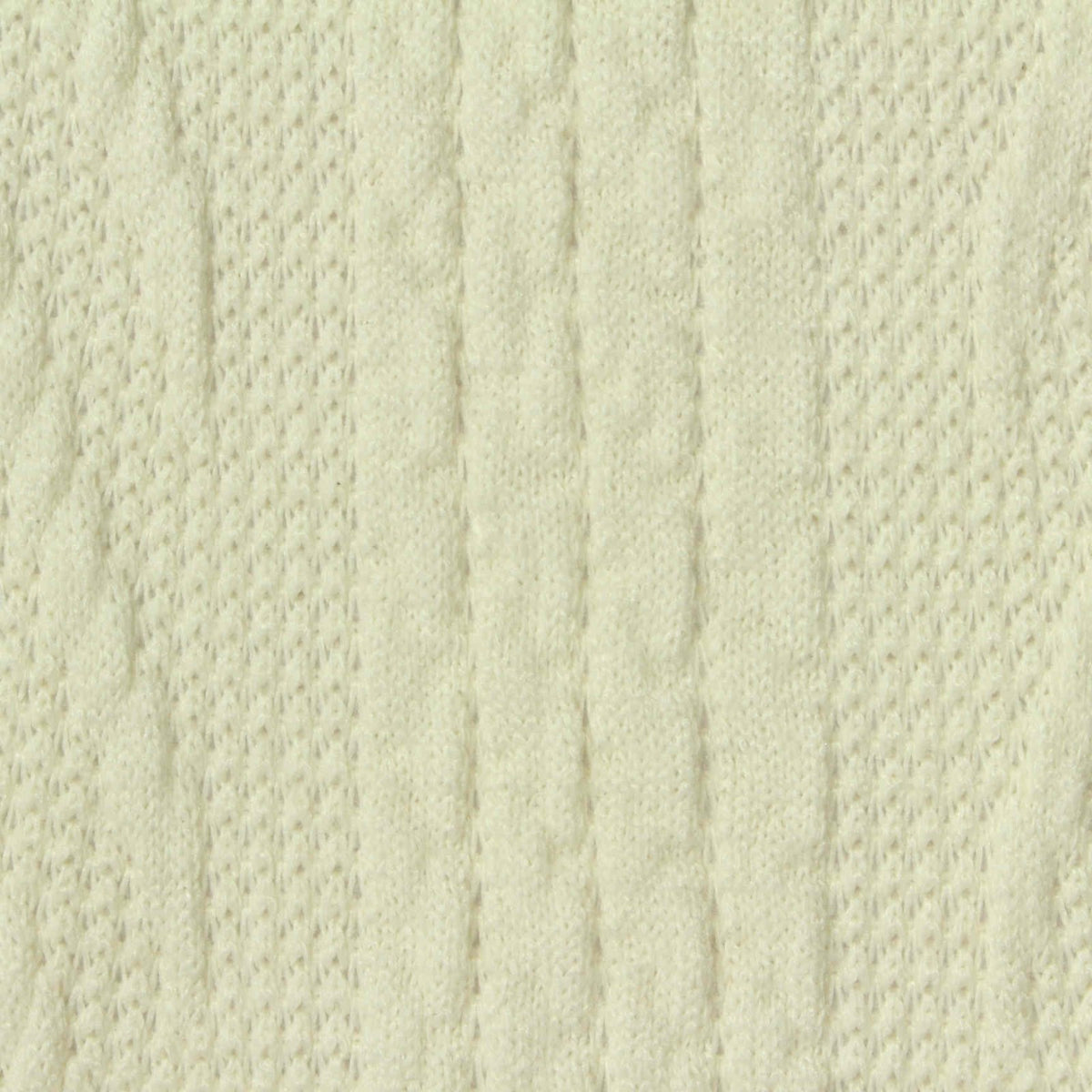 Cream Tone-on-Tone Chunky Knit, Polyester, 310 gsm