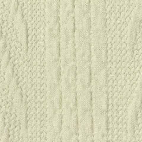 Cream Tone-on-Tone Chunky Knit, Polyester, 310 gsm