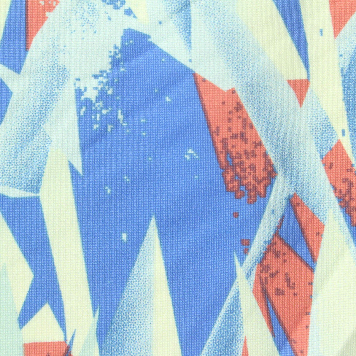 Blue Abstract Milk Silk Knit, Polyester, 290 gsm