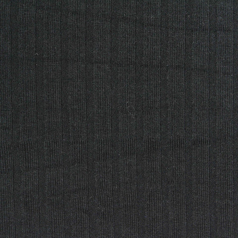 Viscose Stretch Rib Knit Fabric, 225 gsm, 150 cm — Black, ref EF-253477