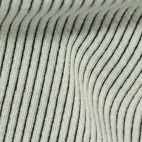Black Vertical-Stripe Jacquard, Polyester, 255 gsm