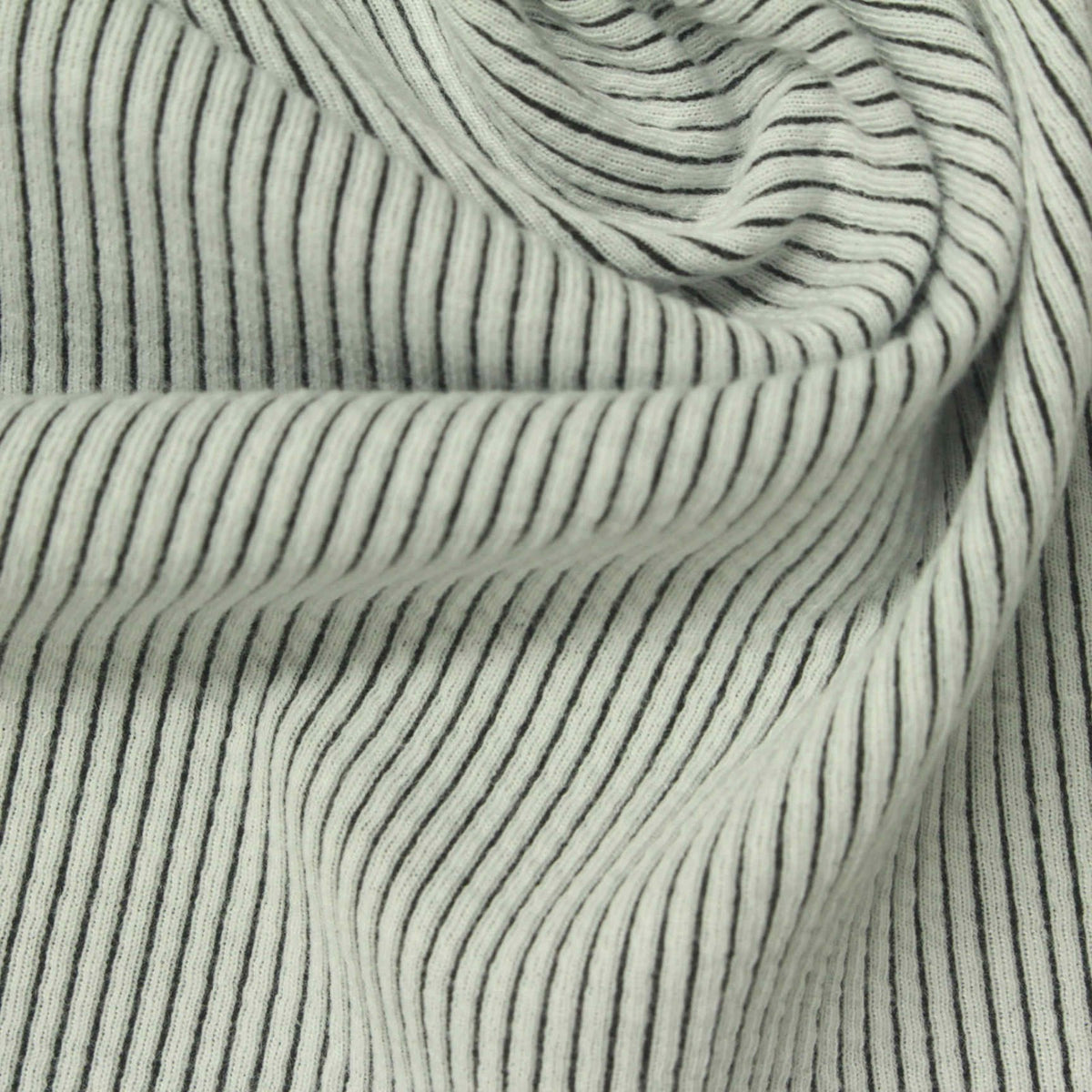 Black Vertical-Stripe Jacquard, Polyester, 255 gsm