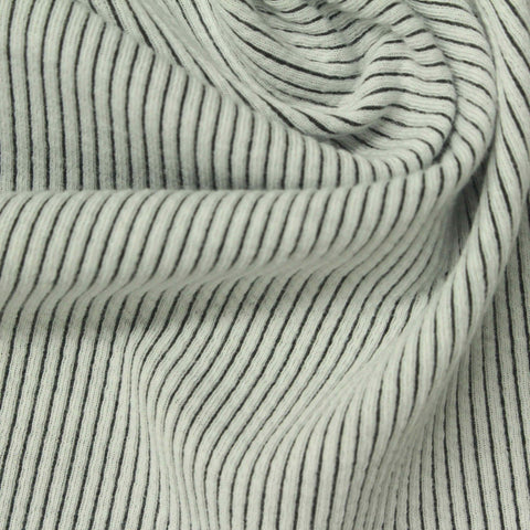Black Vertical-Stripe Jacquard, Polyester, 255 gsm