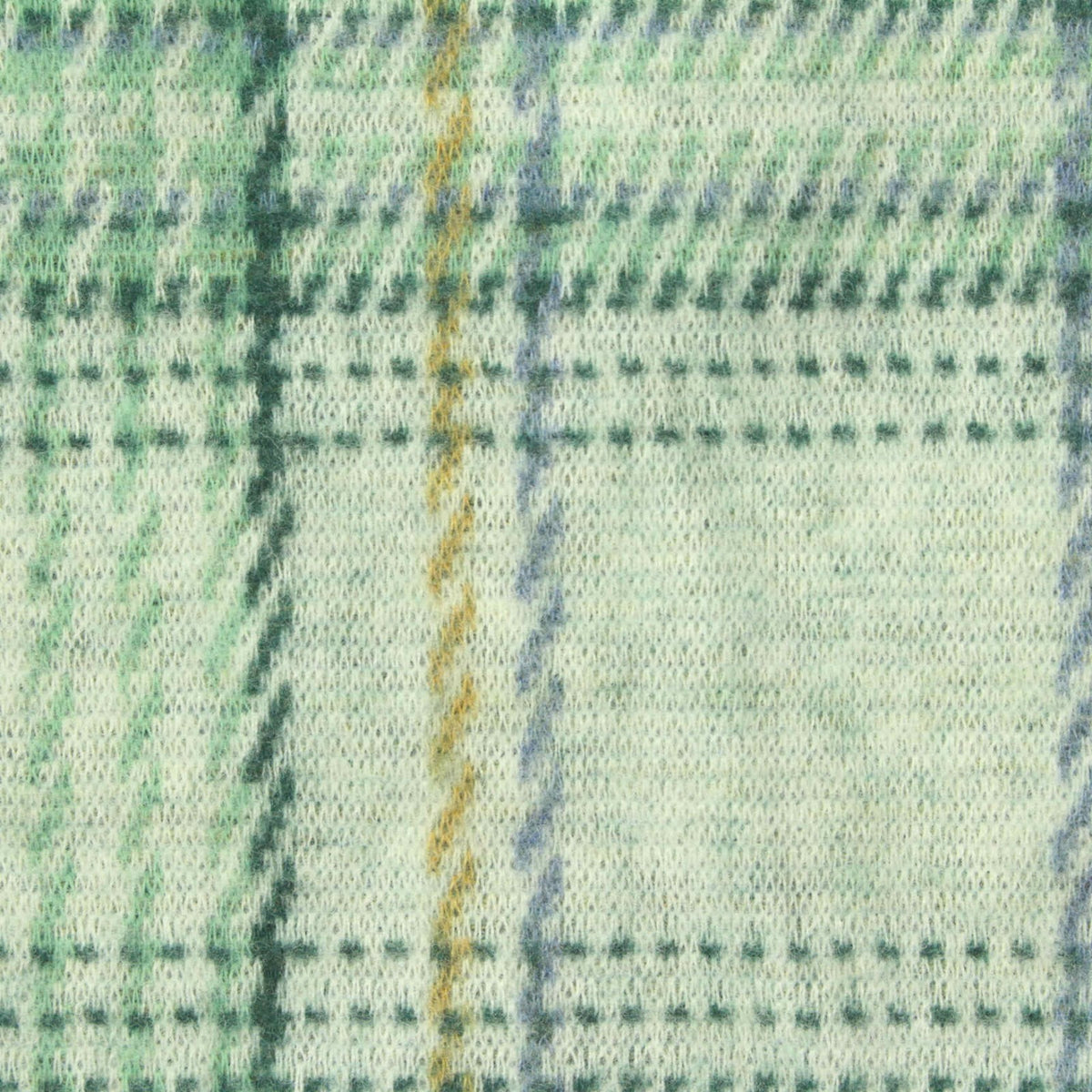 Light Green Plaid Jacquard, Poly-Viscose