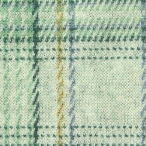 Light Green Plaid Jacquard, Poly-Viscose