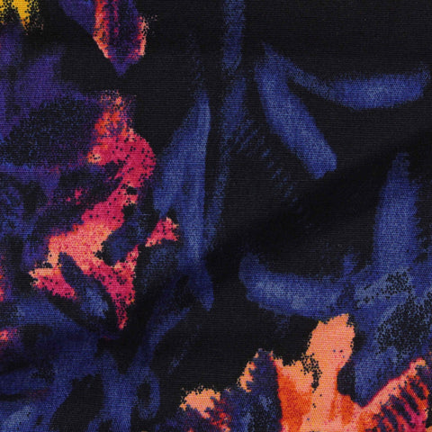 Pink Abstract-Brushstroke Poplin, Cotton