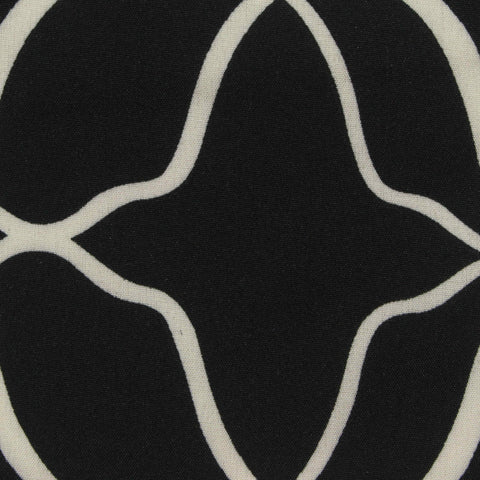 Black Geometric Woven, Polyester