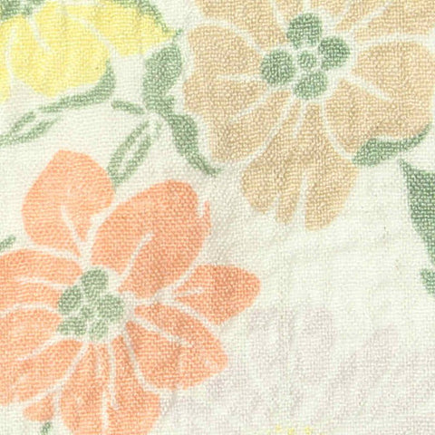 Peach Floral Woven, Polyester, 110 gsm