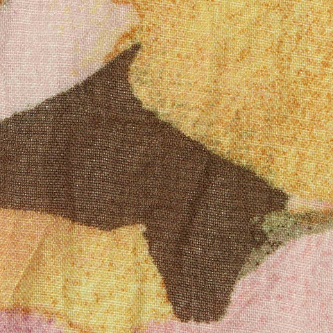 Brown Abstract Chiffon, Polyester