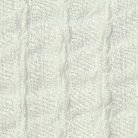 Jacquard Polyester Stretch Crepe Fabric, 150 gsm, 150 cm — White