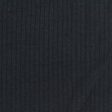 Viscose Stretch Rib Knit Fabric, 205 gsm, 160 cm — Navy