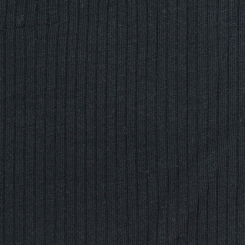 Viscose Stretch Rib Knit Fabric, 205 gsm, 160 cm — Navy