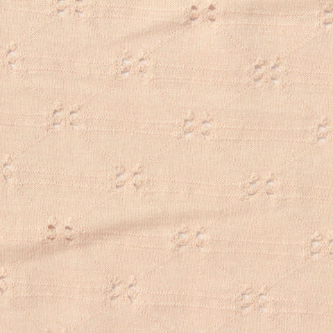 Beige Openwork-Dot Jacquard, Poly-Viscose