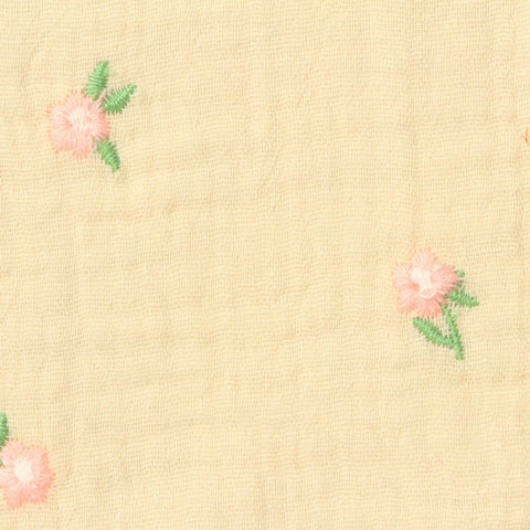 100% Cotton Crepe Fabric, 140 gsm, 132 cm — Yellow