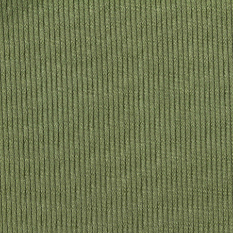 Viscose Stretch Rib Knit Fabric, 260 gsm, 150 cm — Green, ref EF-253608