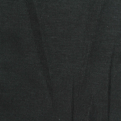 Viscose Stretch Rib Knit Fabric, 180 gsm, 180 cm — Black