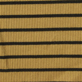 Mustard Horizontal-Stripe Rib Knit, Polyester
