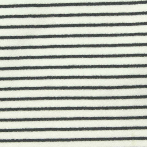 Dark Grey Horizontal-Stripe Velvet, Polyester
