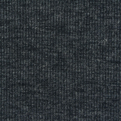 Polyester Viscose Stretch Rib Knit Fabric, 300 gsm, 120 cm — Grey