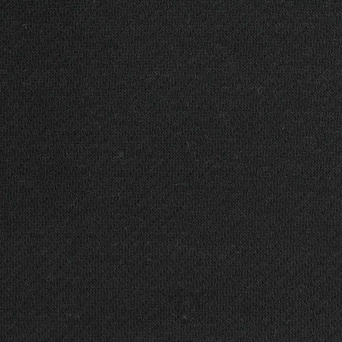 Polyester Cotton Stretch Knit Fabric, 350 gsm, 180 cm — Black