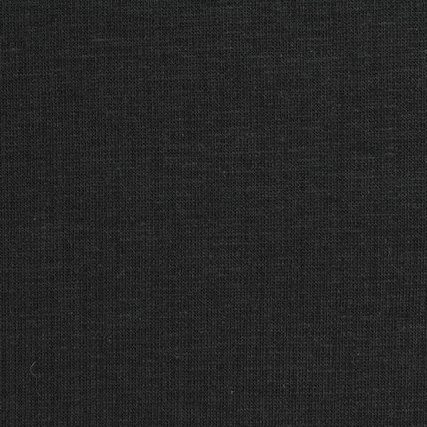 Polyester Cotton Stretch Knit Fabric, 386 gsm, 180 cm — Black