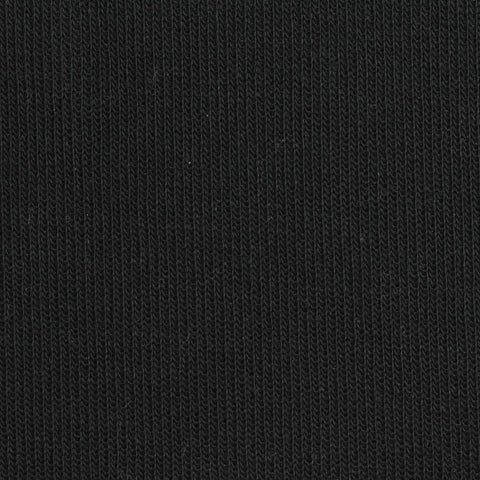 Cotton Polyester Stretch Knit Fabric, 370 gsm, 180 cm — Black