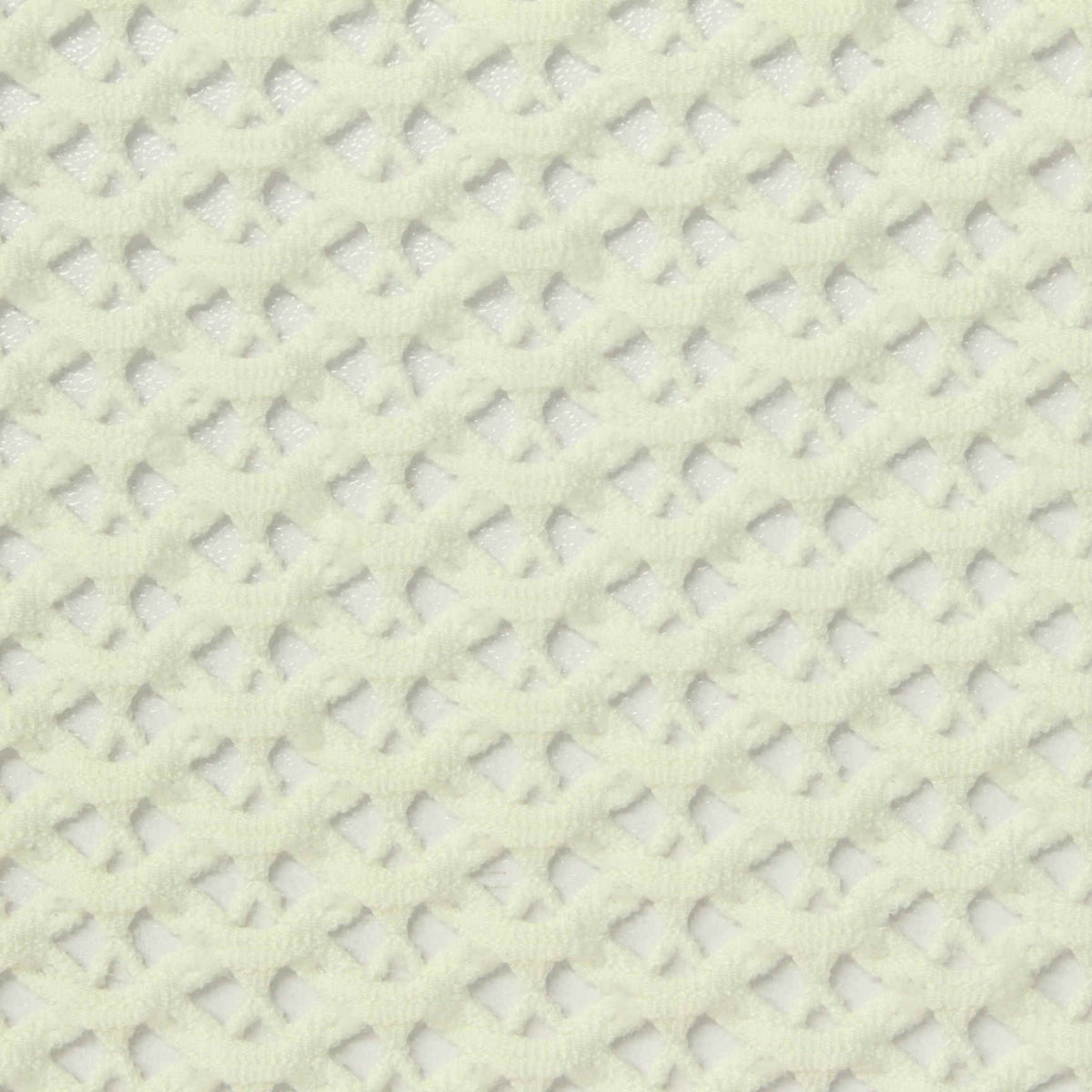 Cream Openwork-Diamond Jersey Knit, Nylon