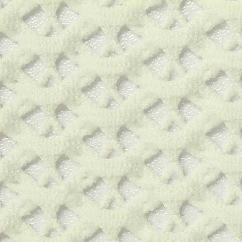 Cream Openwork-Diamond Jersey Knit, Nylon