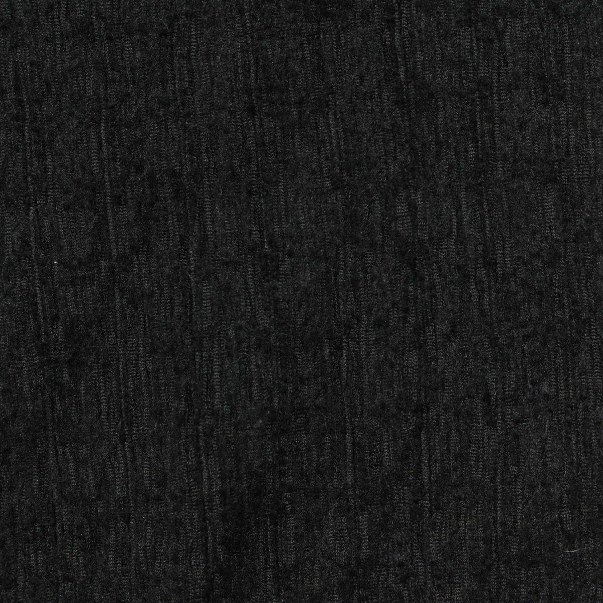 Jacquard Brushed Polyester Stretch Crepe Fabric, 170 gsm, 160 cm — Black