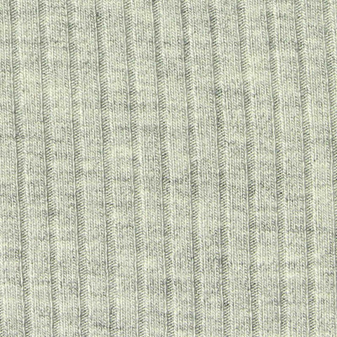 Viscose Stretch Rib Knit Fabric, 390 gsm — Grey