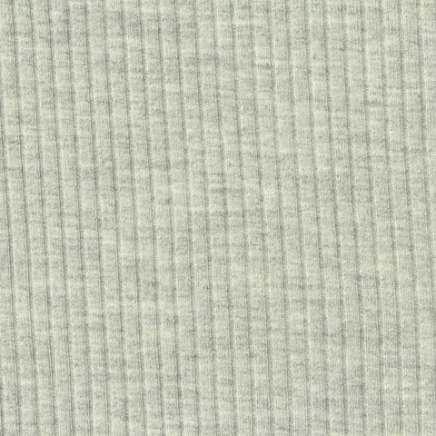 Viscose Stretch Rib Knit Fabric, 390 gsm — Grey