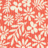 Cream Floral Rib Knit, Cotton-Poly — texture
