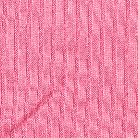 Bright Pink Rib Knit, Viscose