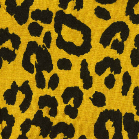 Black Leopard Jersey Knit, Viscose, 250 gsm, ref EF-253824