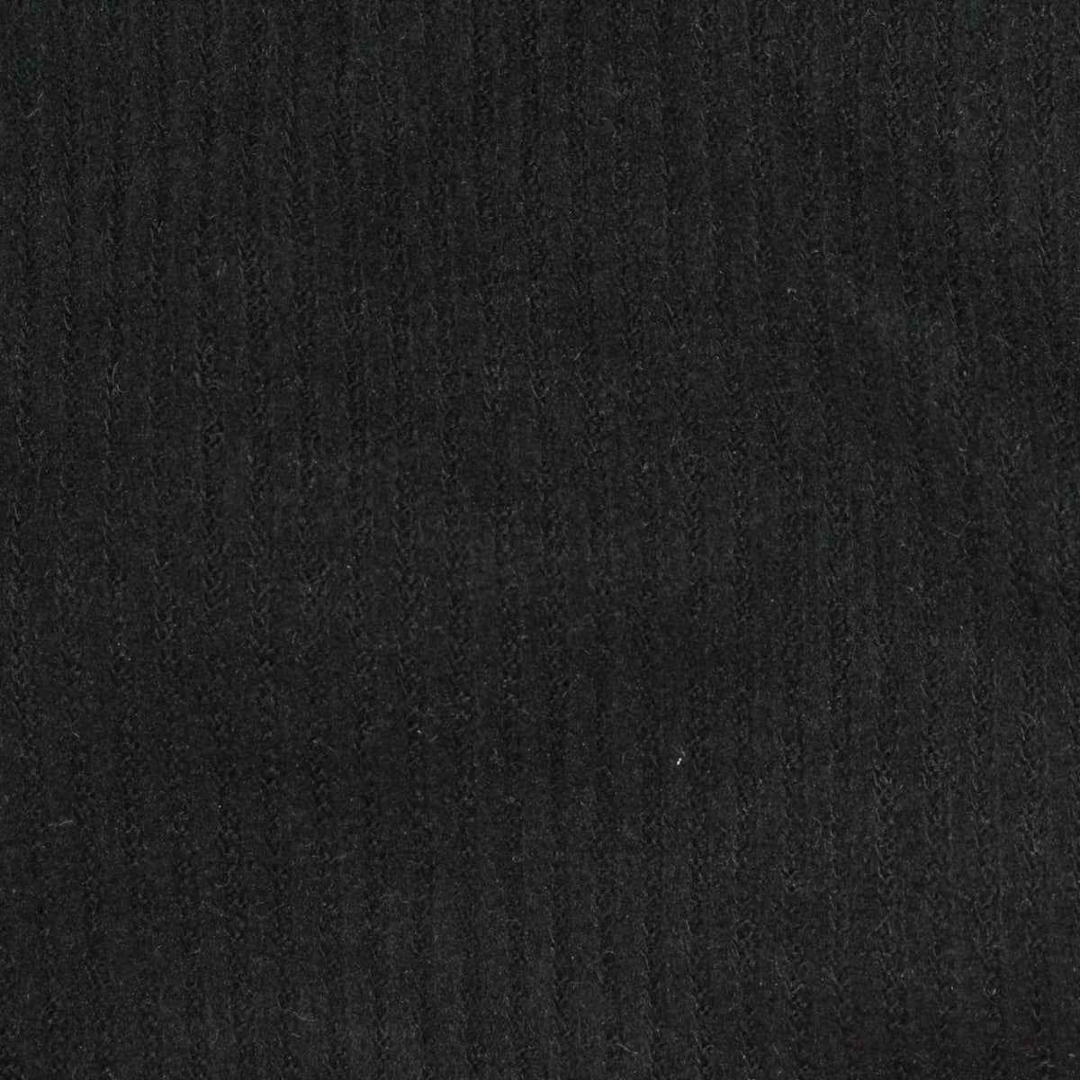 Brushed Viscose Polyester Stretch Rib Knit Fabric, 230 gsm — Black, ref EF-253828