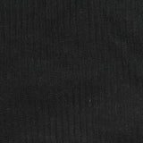 Brushed Viscose Polyester Stretch Rib Knit Fabric, 230 gsm — Black