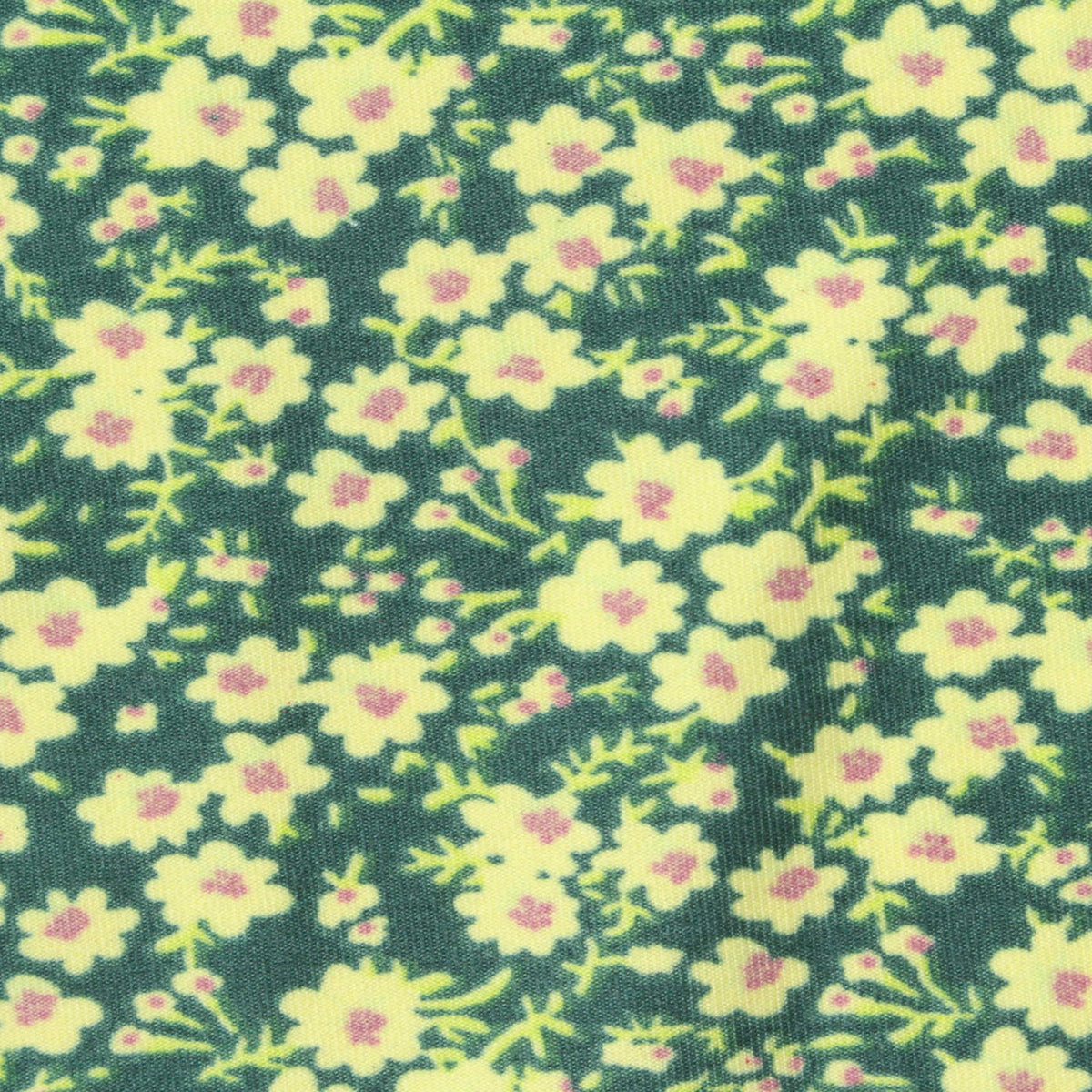 Yellow Flowers Jersey Knit, Polyester