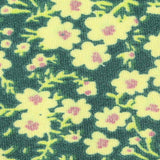 Yellow Flowers Jersey Knit, Polyester — texture