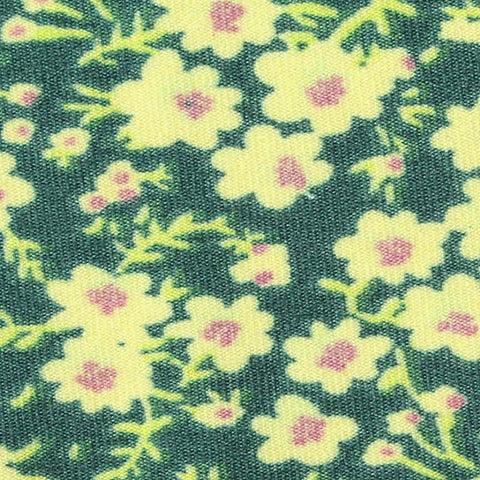 Yellow Flowers Jersey Knit, Polyester