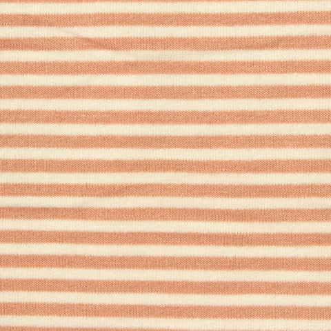 Cream Horizontal-Stripe French Terry, Poly-Viscose, 250 gsm