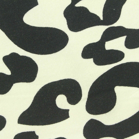 Black Animal Print Jersey Knit, Viscose, 300 gsm